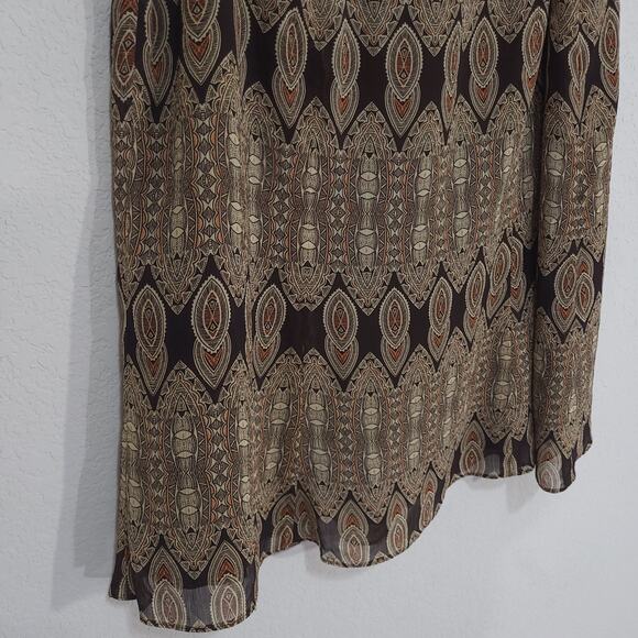 Le Suit Skirt Womens 18 Brown lightweight flowy Below Knee A Line Versat… - Picture 12 of 12